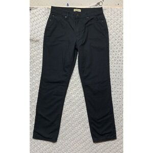 Blue Mountain Canvas Jeans Women Sz 8 Black Carpenter Flannel Lined Work Utility
